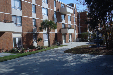 Rear View of Residential Building