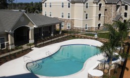 Pool Area and Residential Building