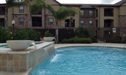 Pool Fountains and Residential Building