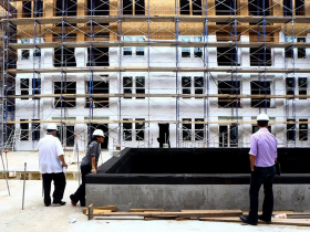 City Officials view the swimming pool area